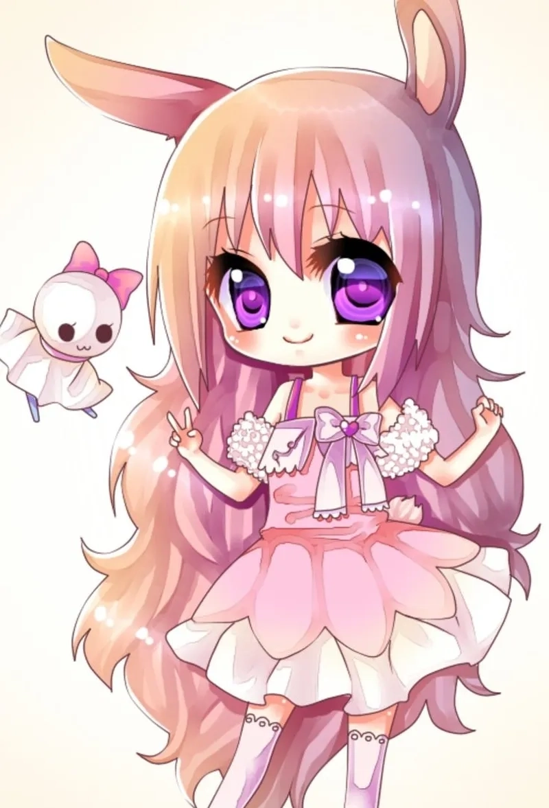 Ảnh anime nữ dễ thương ngọt ngào như viên kẹo