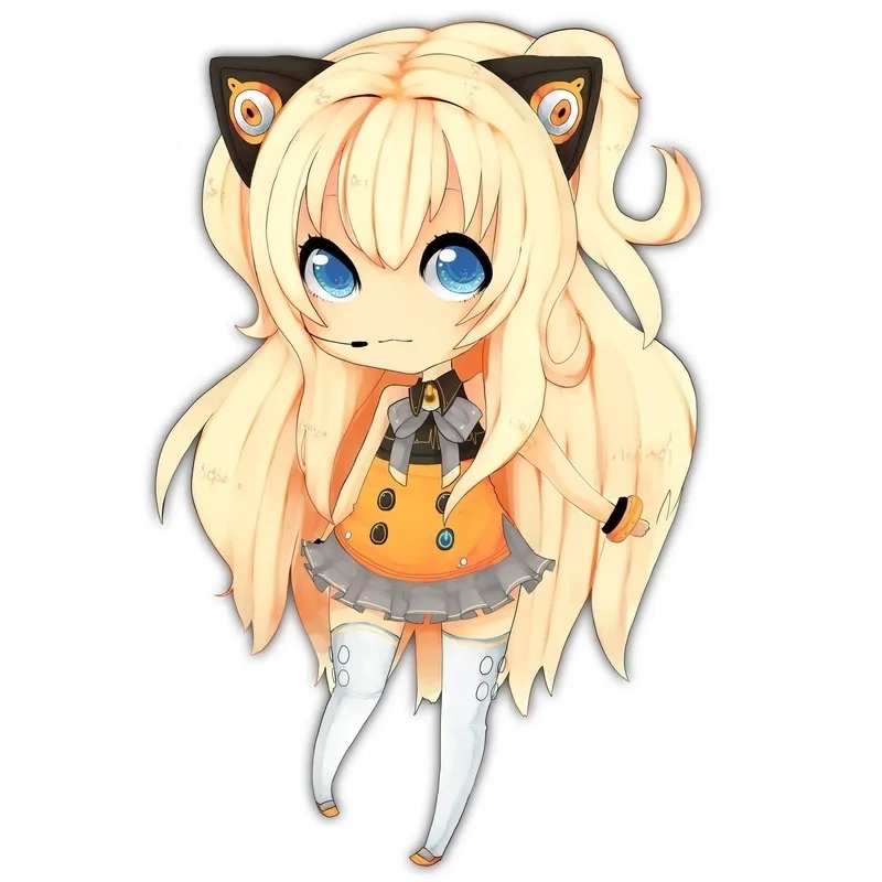 Hình anime chibi nữ đầy chất thơ và màu sắc