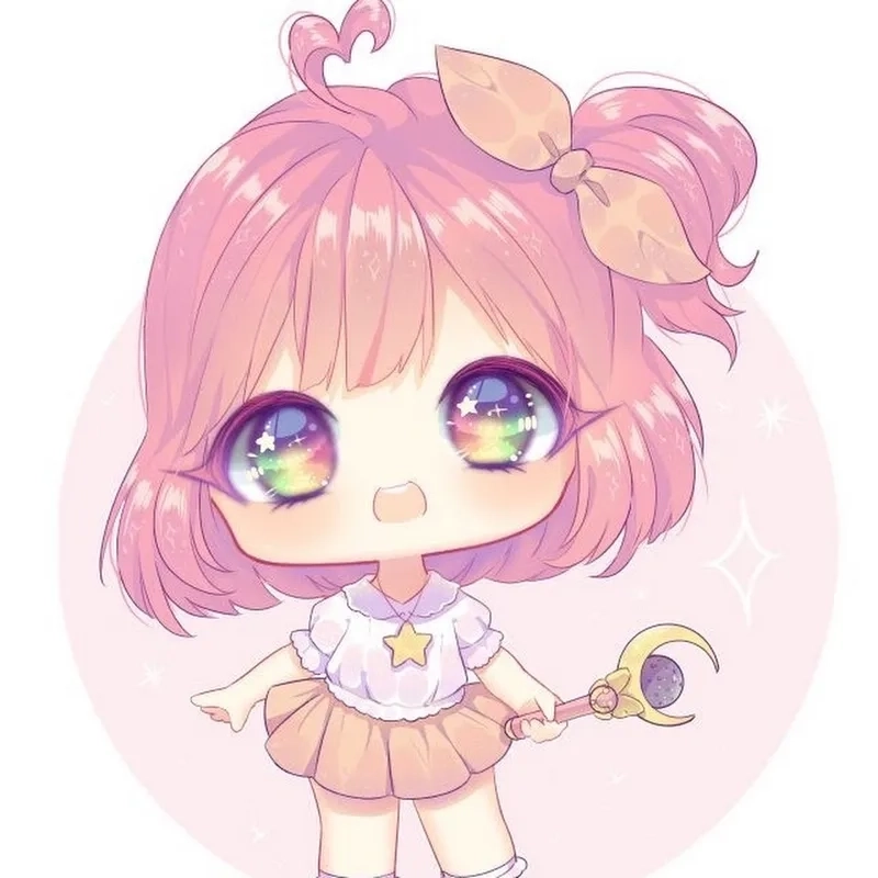 Hình ảnh anime nữ chibi khiến người xem mê mẩn