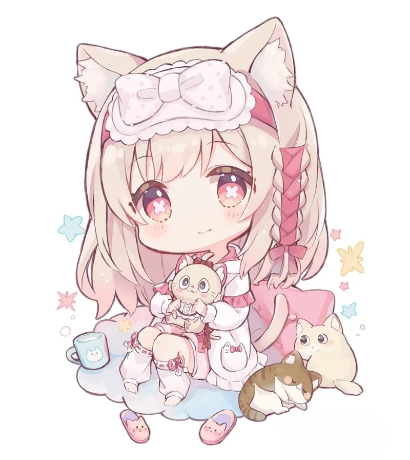Hình ảnh cô gái cute chibi khiến lòng bồi hồi