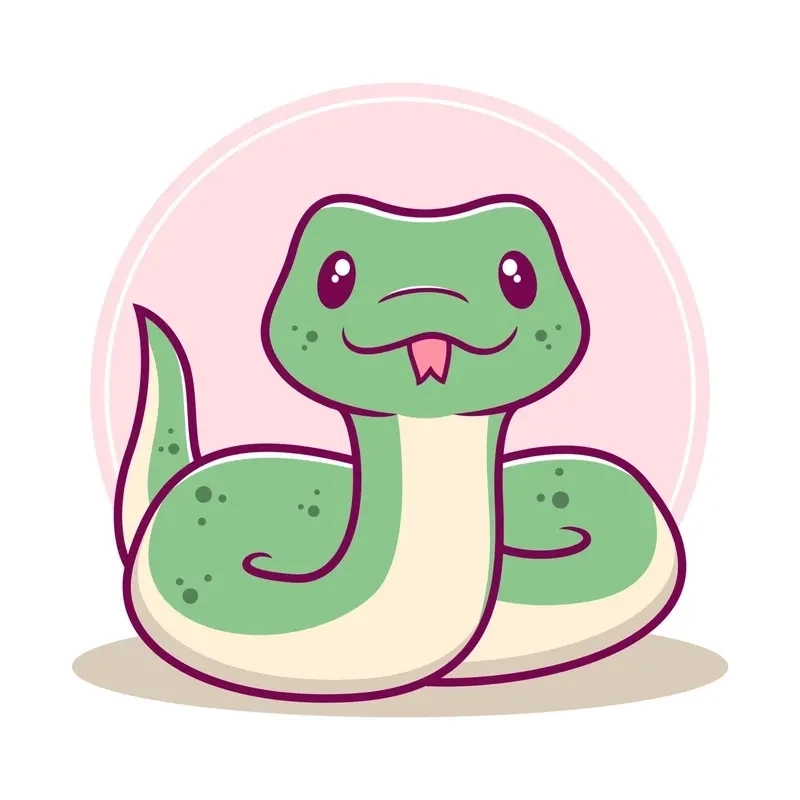 Rắn chibi dễ thương mang niềm vui đầu năm mới