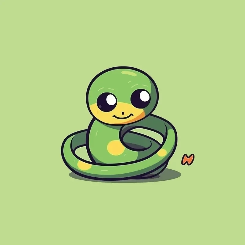 Bé rắn chibi xuất hiện đáng yêu như linh thú