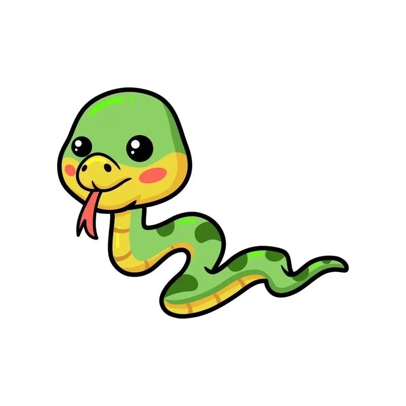 Linh vật rắn chibi đại diện sự khởi đầu mới