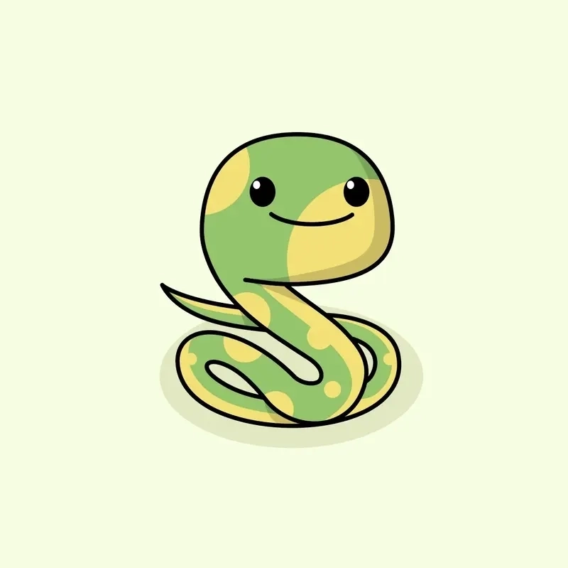 Cách vẽ rắn chibi cute cực kỳ nhanh và đơn giản