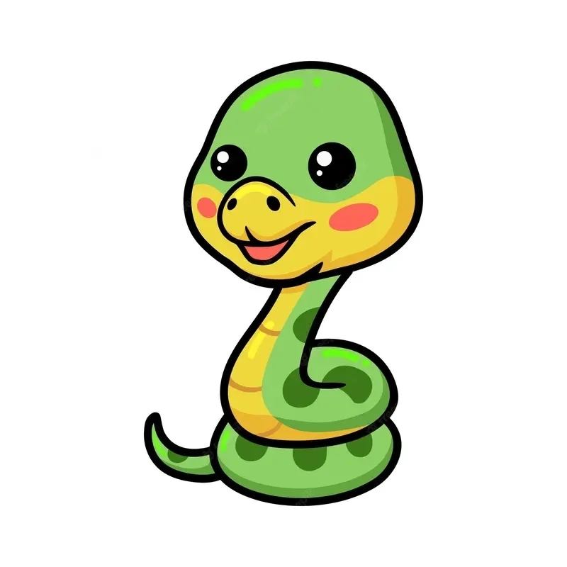 Snake rắn chibi cute kết hợp phong cách Á – Âu