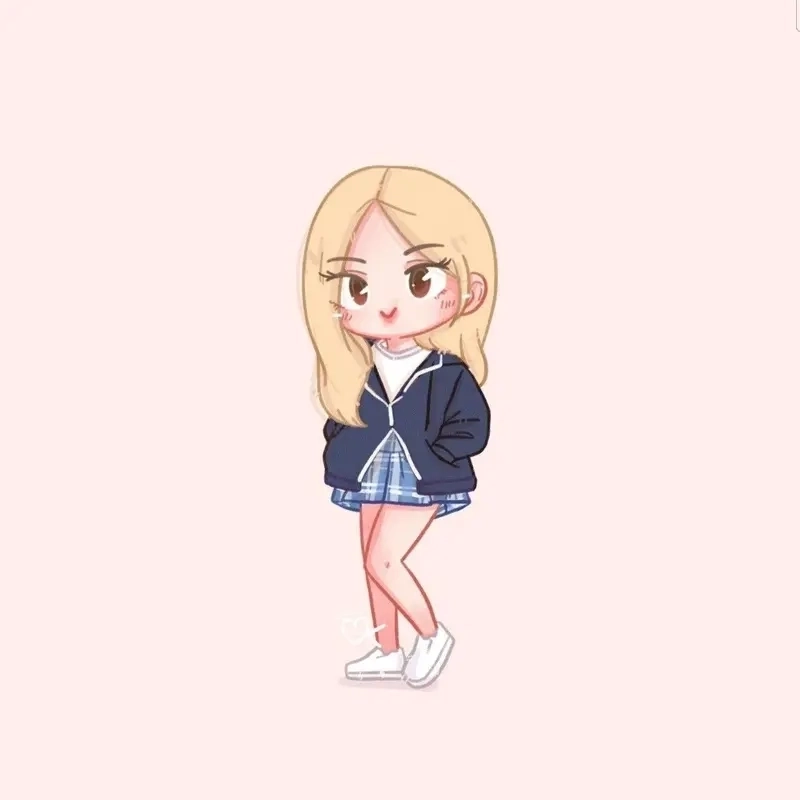 Cách vẽ Rose Blackpink chibi từng bước thật chi tiết