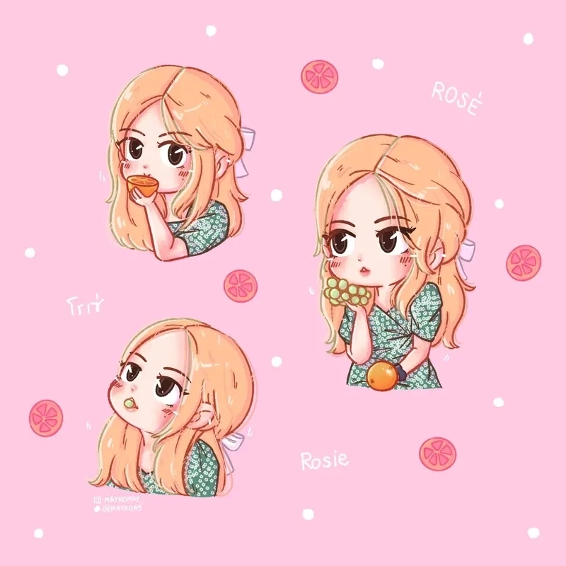 Vẽ Rose Blackpink chibi cực dễ thương cho fan nữ