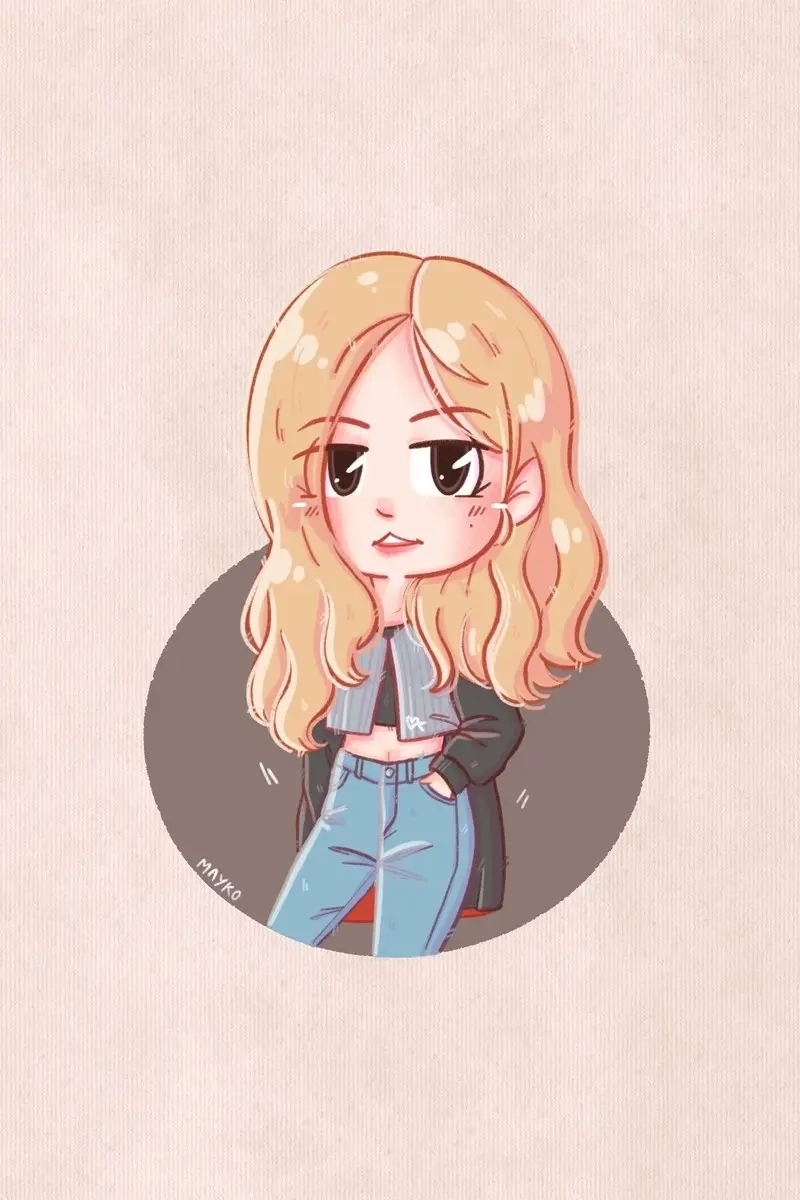 Vẽ Rose Blackpink chibi đơn giản mà siêu nổi bật