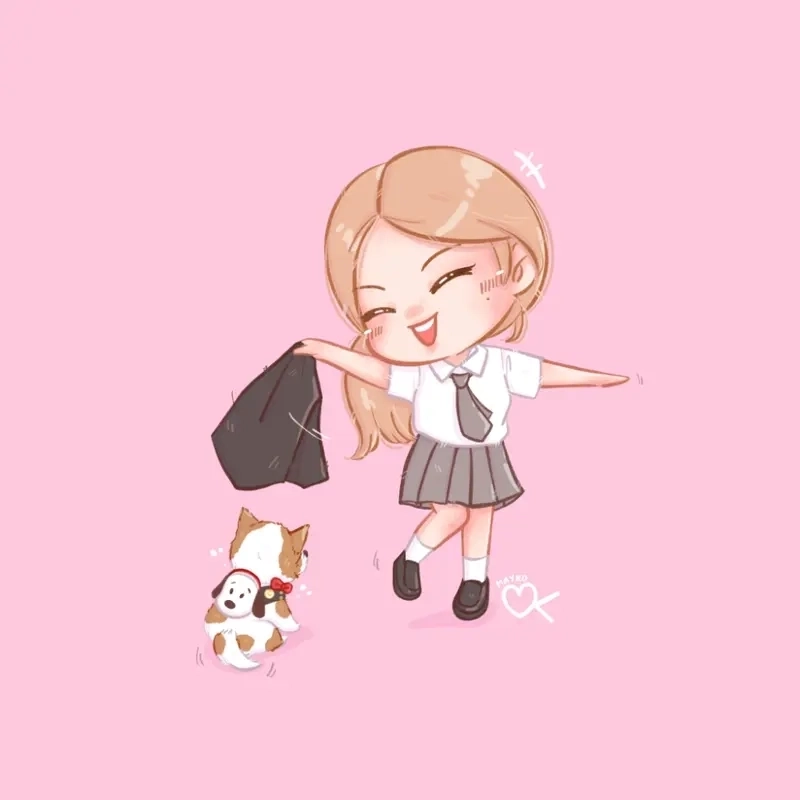 Hình Rose chibi cute ngọt ngào như nàng công chúa