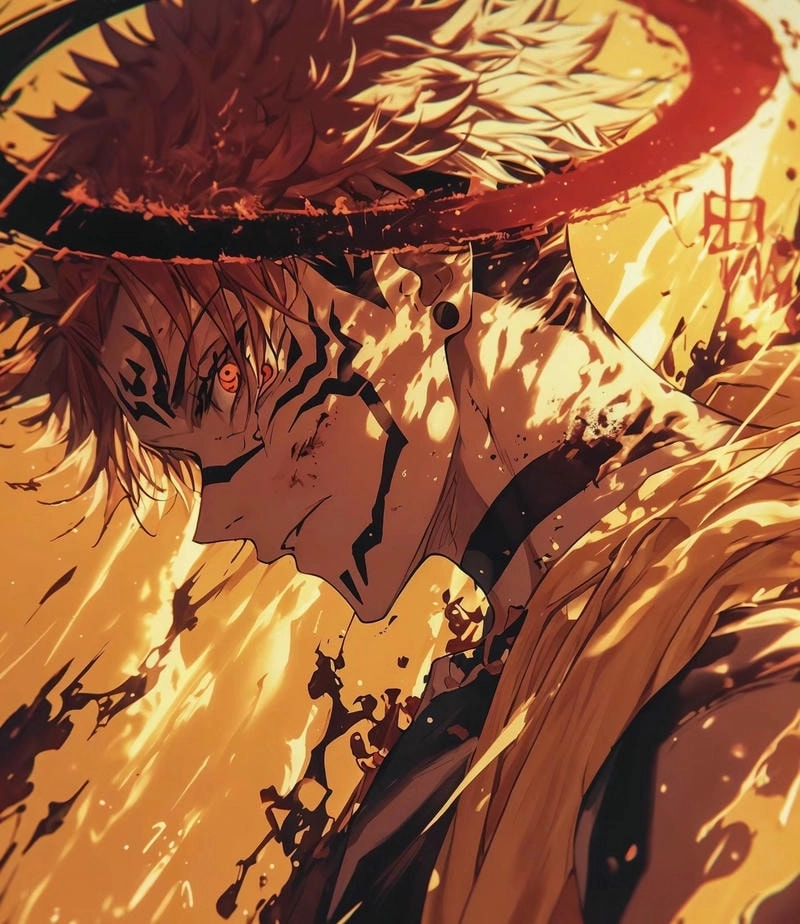 Sukuna Ryomen ngầu lạnh với nụ cười khinh mạn đáng sợ