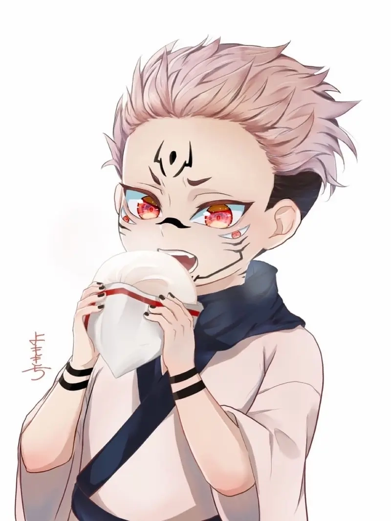 Cách vẽ Sukuna chibi dễ hiểu cho người mới bắt đầu