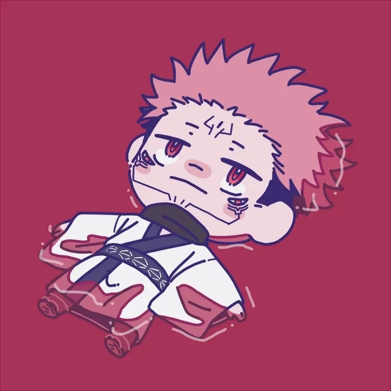 Anime Sukuna chibi với phong cách hài hước bất ngờ