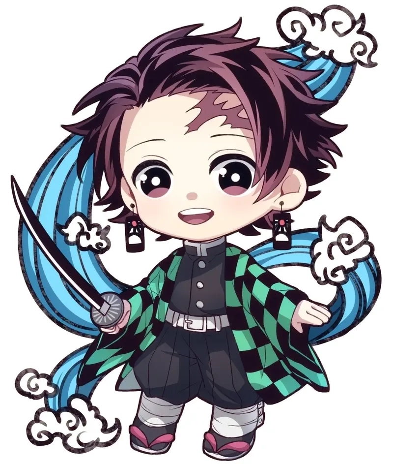 Ảnh anime thanh gươm diệt quỷ chibi siêu chất lượng