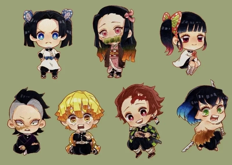 Thanh gươm diệt quỷ cute chibi cực kỳ dễ thương