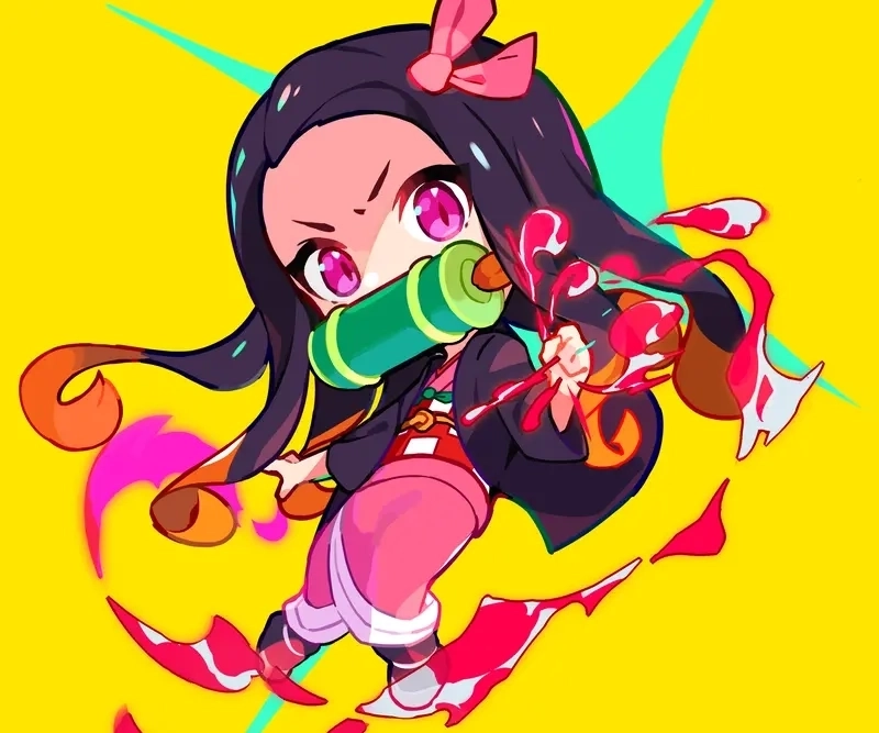 Hình nền thanh gươm diệt quỷ chibi nổi bật cực kỳ