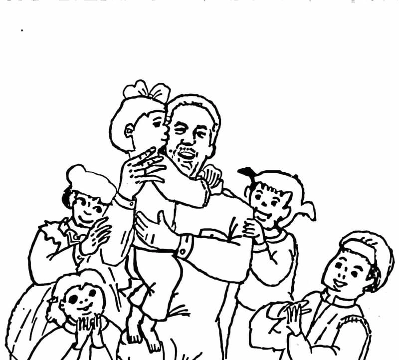 Tranh bác Hồ tô màu thể hiện tình cảm và lòng biết ơn