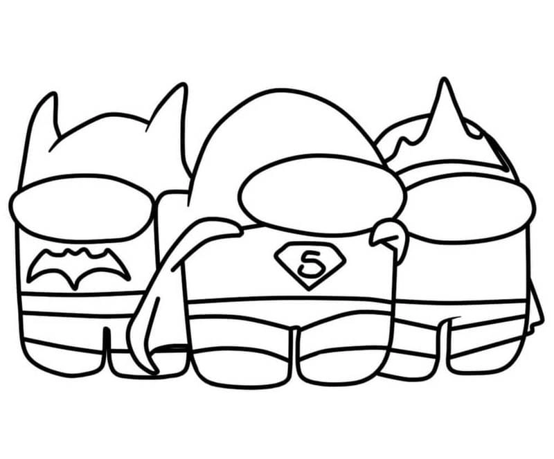 Tranh tô màu Among Us ngộ nghĩnh siêu hấp dẫn