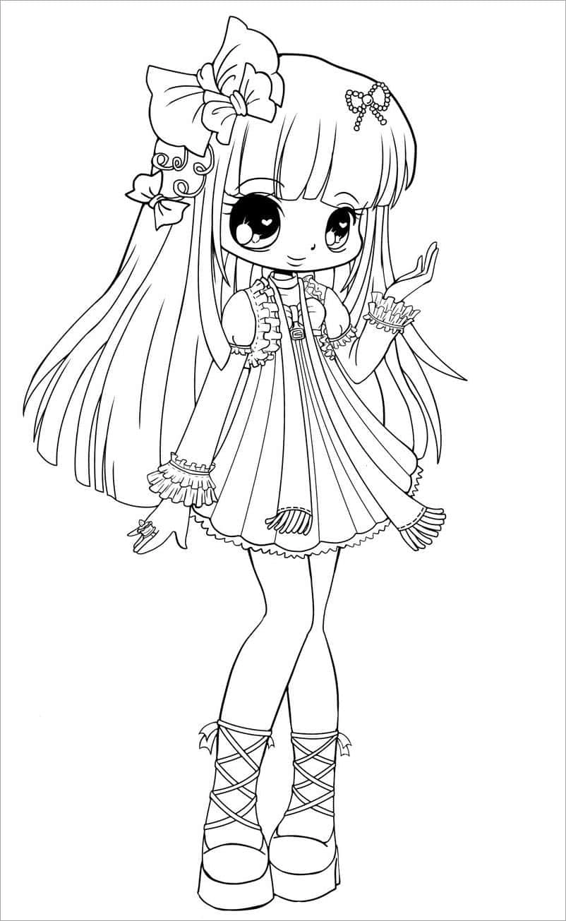 Tô màu công chúa chibi sinh động và hấp dẫn trẻ nhỏ