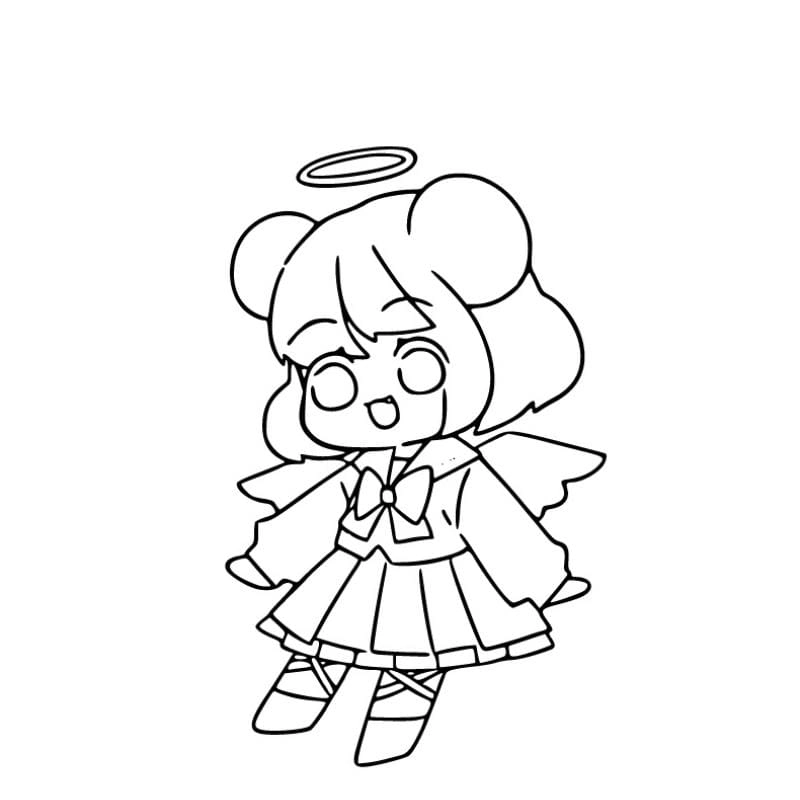 Tô màu Nezuko chibi phong cách cực ngầu