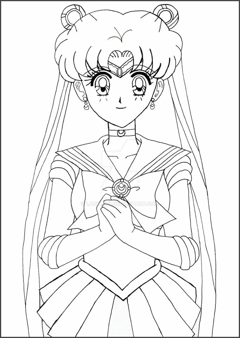 Tô màu Thủy Thủ Mặt Trăng chibi cute lung linh