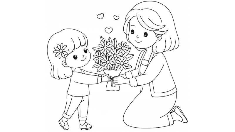Tranh tô màu cho bé 5 tuổi tập tô cực kỳ dễ thương
