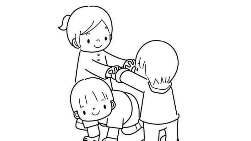 Tranh tô màu chủ đề bản thân mầm non sáng tạo