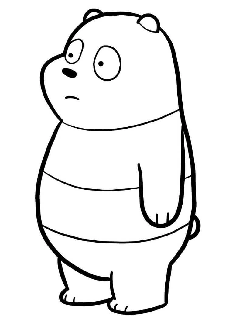 Hình ảnh con gấu cho trẻ tô màu đơn giản