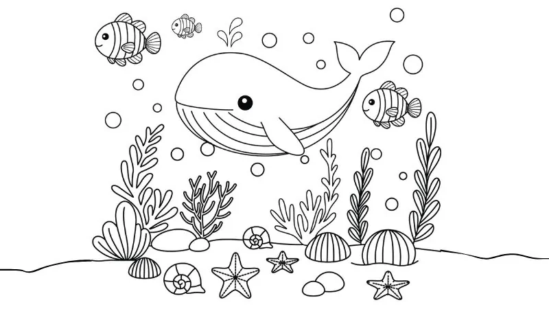 Ngộ nghĩnh tranh tô màu con vật vui tươi sống động