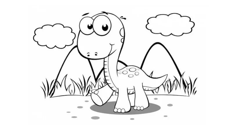 Tranh tô màu con vật trong gia đình đáng yêu