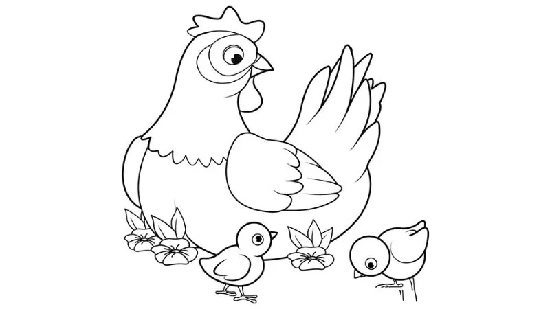 Tranh tô màu con vật nuôi trong nhà quen thuộc