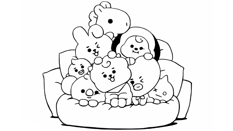 Tranh tô màu cute đơn giản bé tập tô dễ dàng