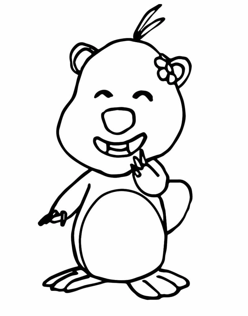 Tranh tô màu cute Loopy ngộ nghĩnh dễ thương