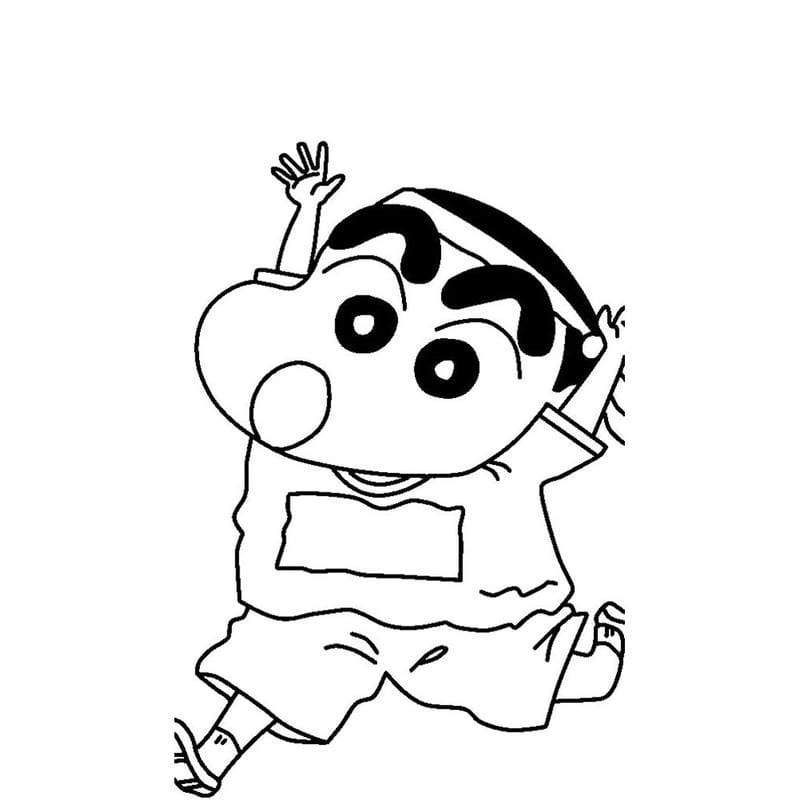 Tranh tô màu Shin cute ngộ nghĩnh hài hước