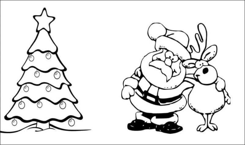 Giáng sinh tranh tô màu Noel dễ thương nhất