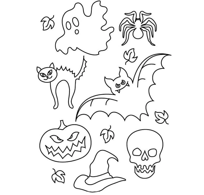 Tranh tô màu lễ hội Halloween rực rỡ sắc màu