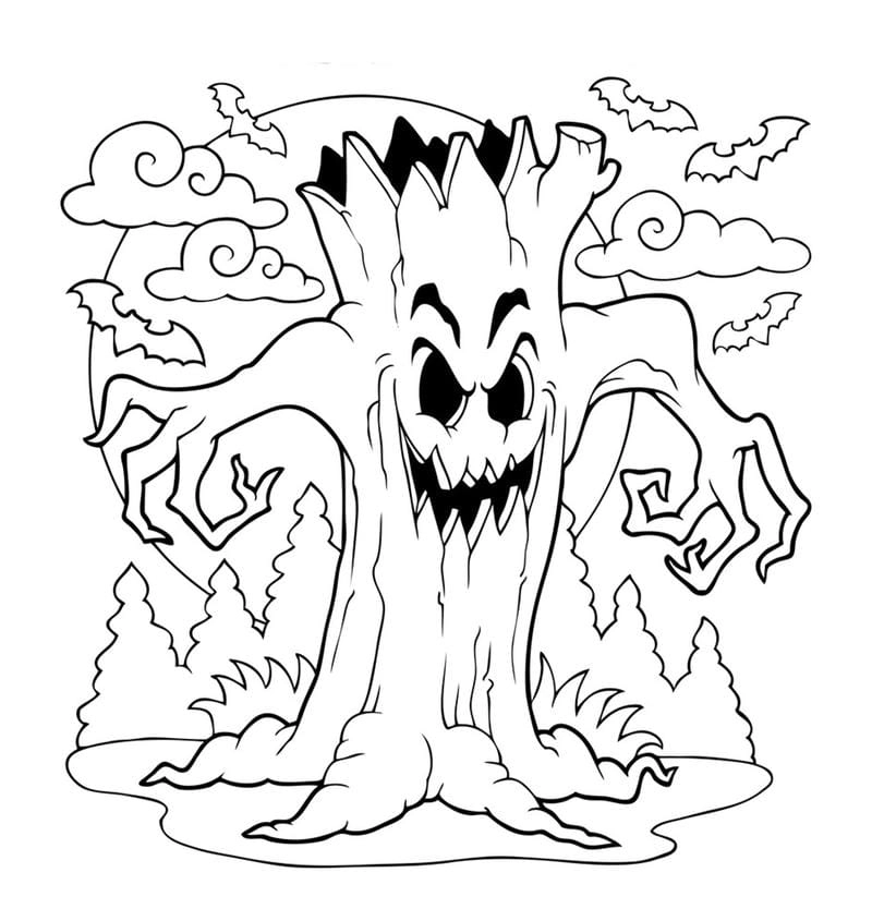 Tranh tô màu mặt nạ Halloween vui nhộn cho trẻ