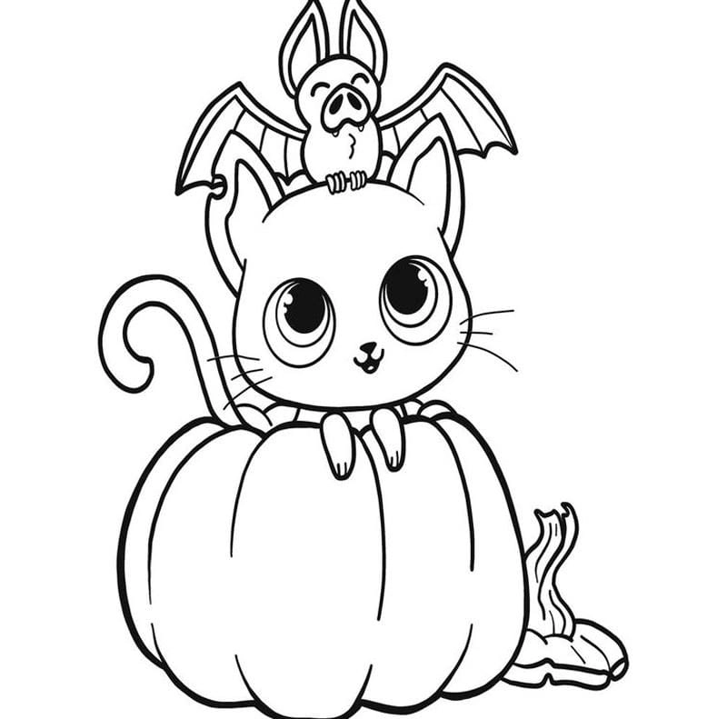 Tô màu con ma Halloween vui nhộn đáng yêu cho bé