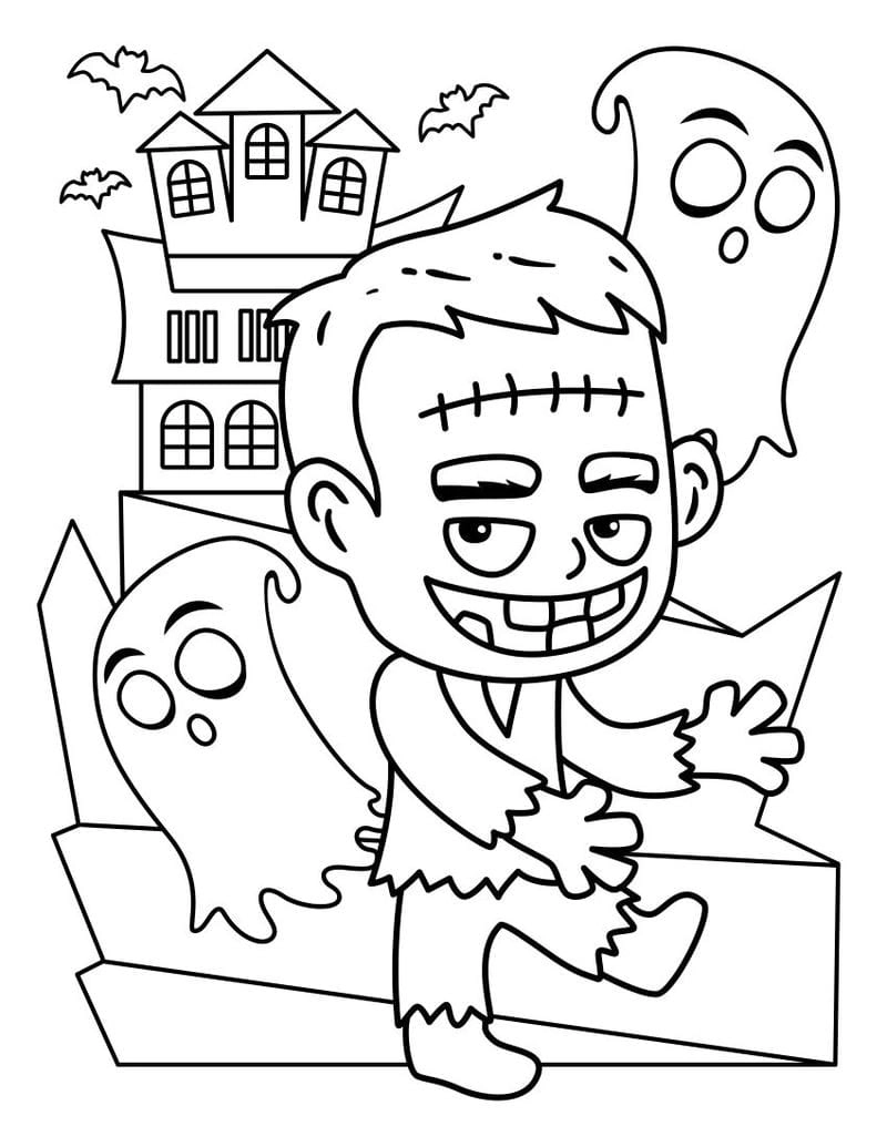 Tô màu quả bí ngô Halloween sặc sỡ và vui nhộn