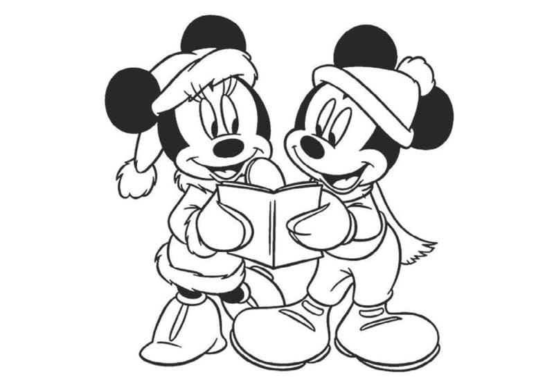 Hình ảnh chuột mickey tô màu đáng yêu
