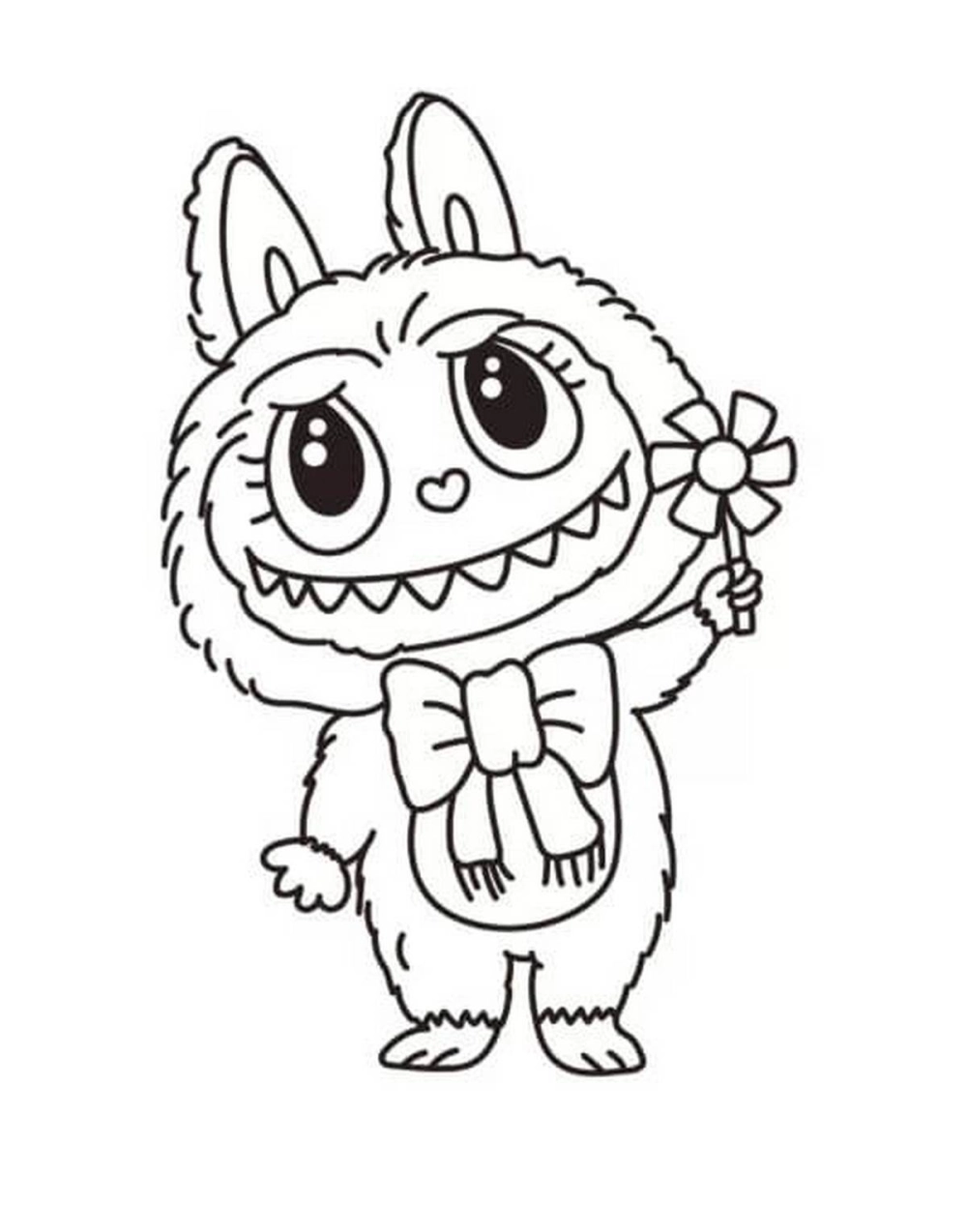 Tranh tô màu Labubu cute ngộ nghĩnh dễ thương