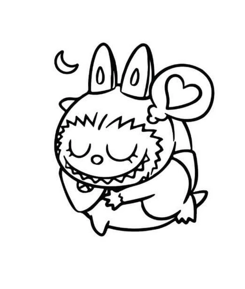 In tranh tô màu Labubu rõ nét cho bé tập tô