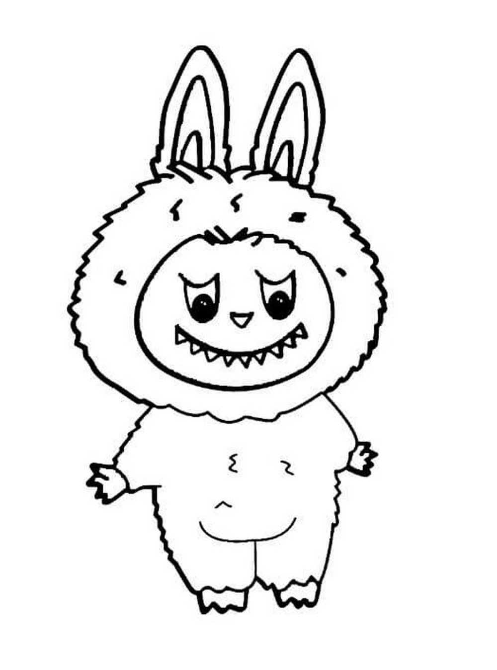 Tranh tô màu Labubu dễ thương khiến bé mê mẩn