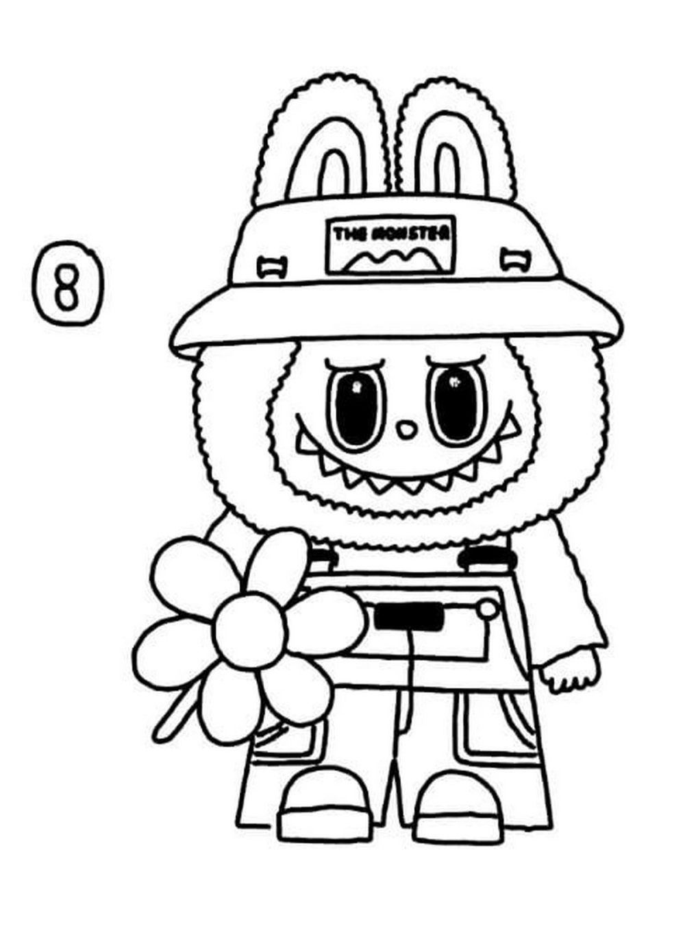 Hình vẽ tranh tô màu Labubu chuẩn nét đẹp