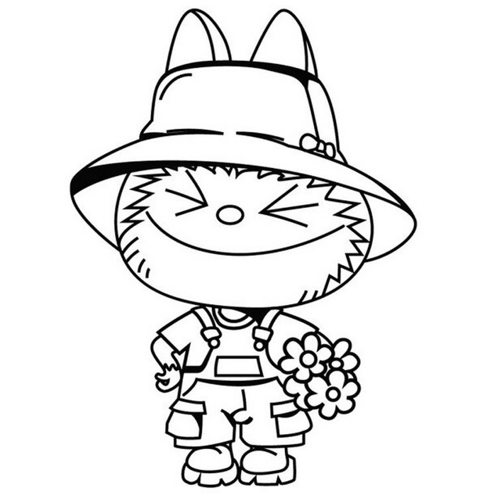 Tranh tô màu Labubu đơn giản dễ tô cho bé