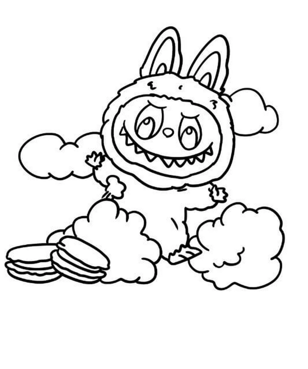 Bức tranh tranh tô màu Labubu cute dễ thương