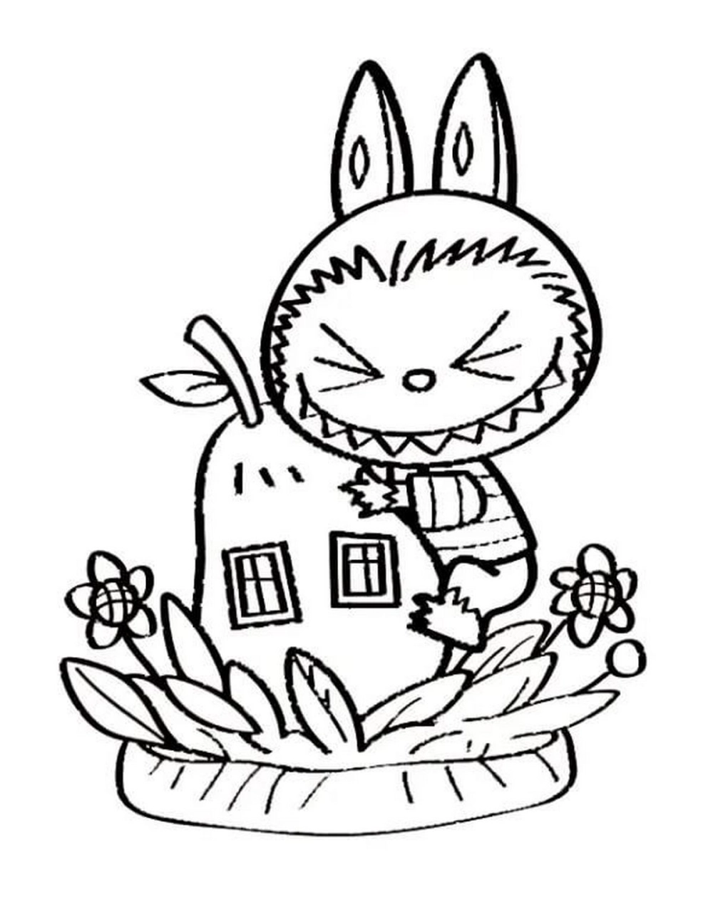 In tranh tranh tô màu Labubu dành cho bé tập tô