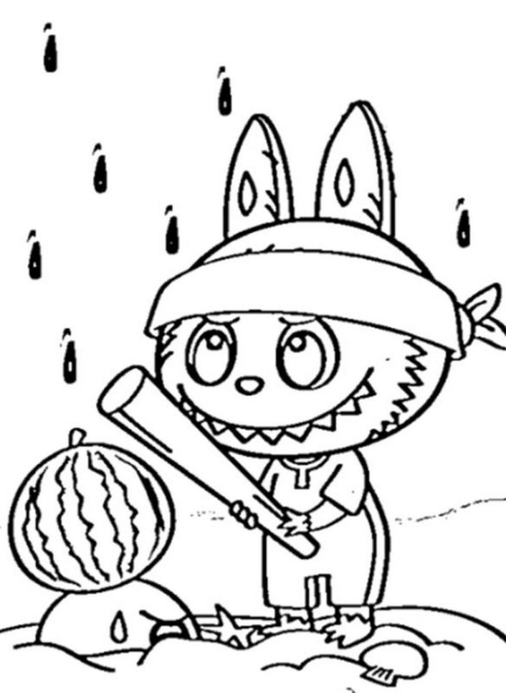 Tranh tô màu Labubu cho bé 5 6 tuổi phù hợp