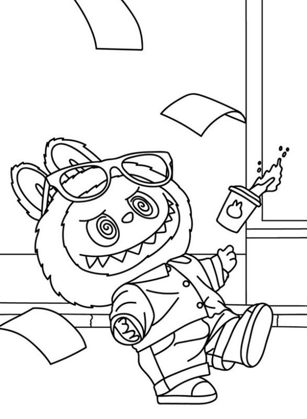 Hình vẽ tranh tô màu Labubu bé nào cũng thích