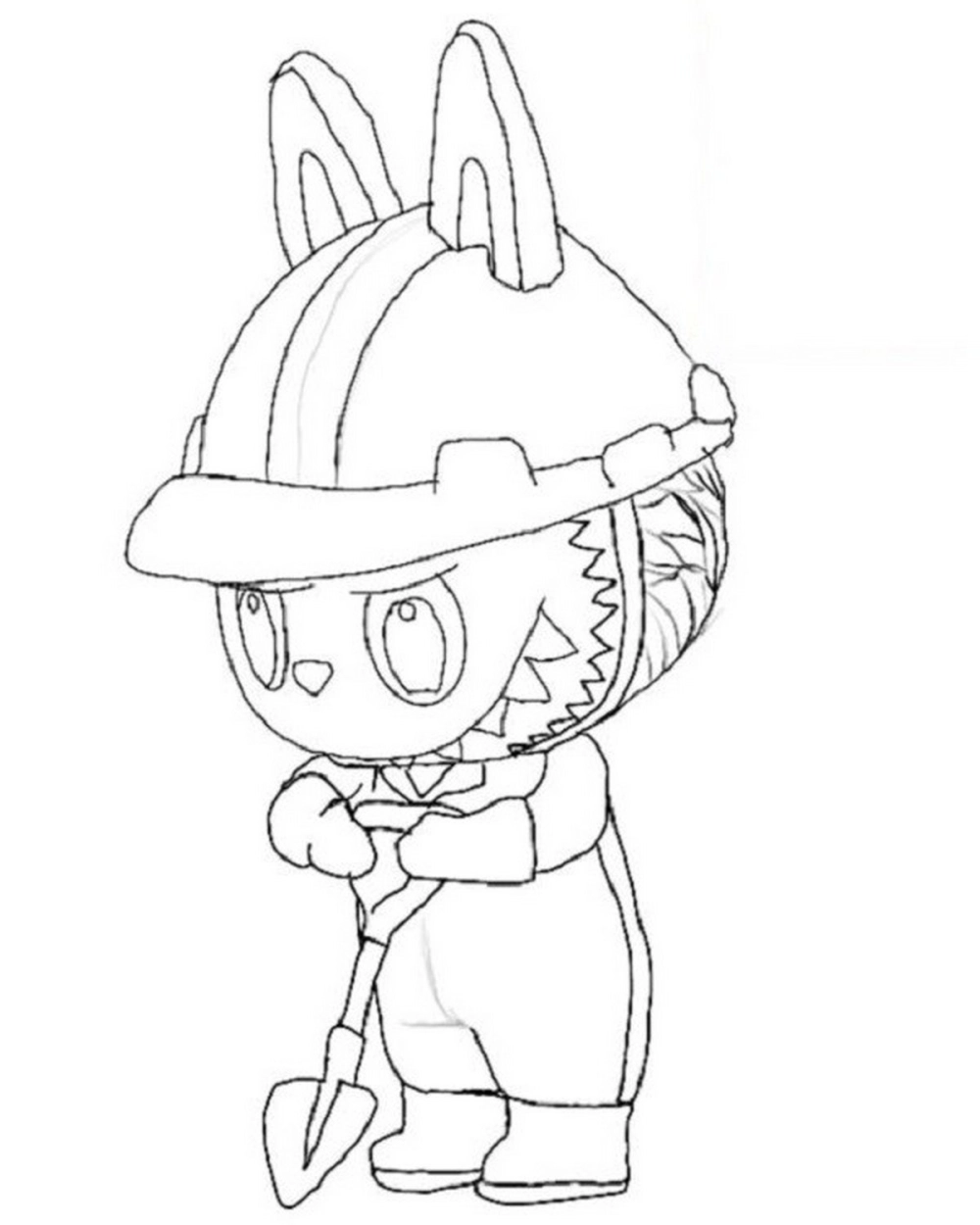 Tranh tô màu Labubu đơn giản phù hợp mầm non