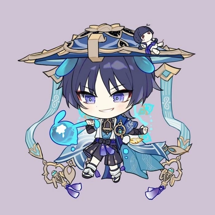 Wanderer chibi transparent background dễ dùng thiết kế